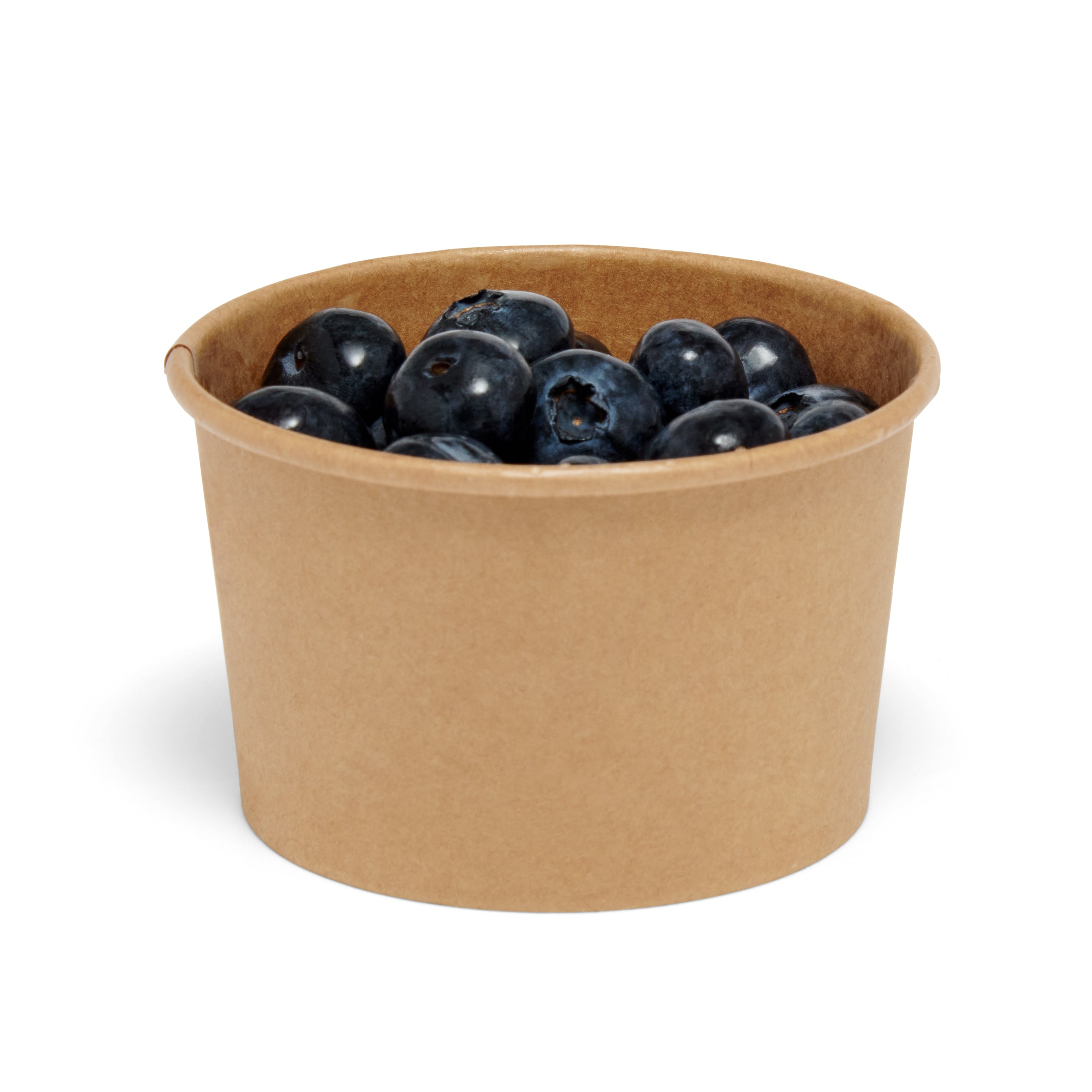 8 Oz. Disposable Kraft Paper Soup Containers With Vented LIDS Half