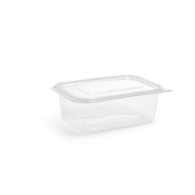 1000ml Rectangular Hinged Lid Salad Container - 200pk