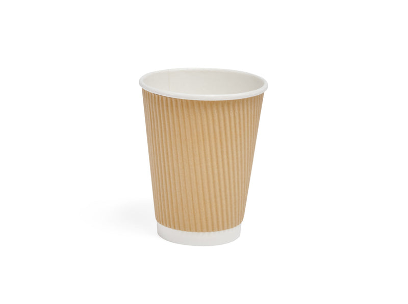 12oz Kraft Ripple Paper Cup - 500pk