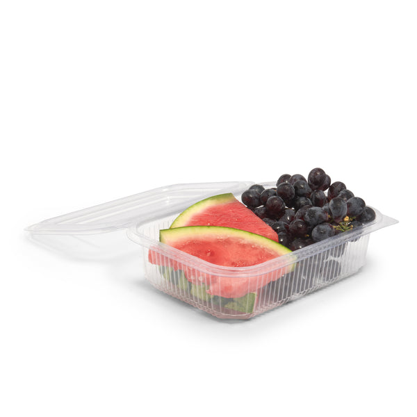 1500ml Rectangular Hinged Lid Salad Container - 200pk