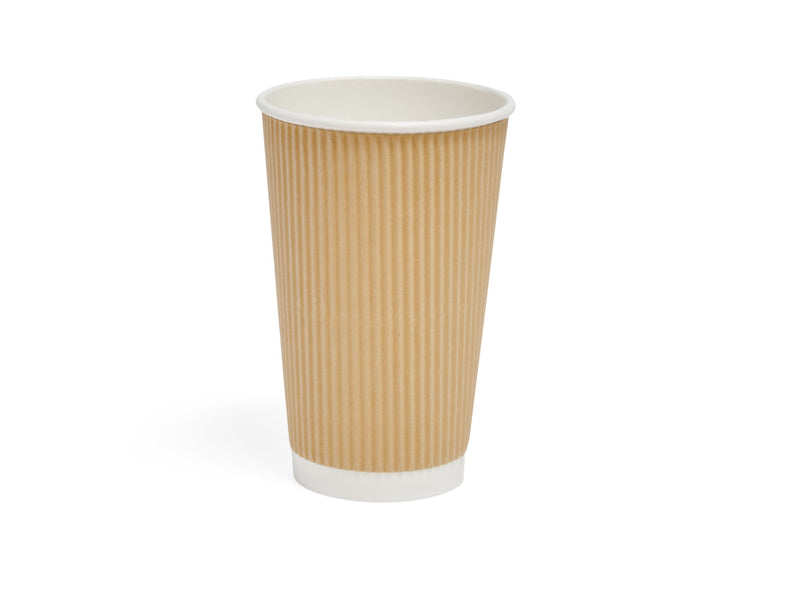 16oz Kraft Ripple Paper Cup - 500pk