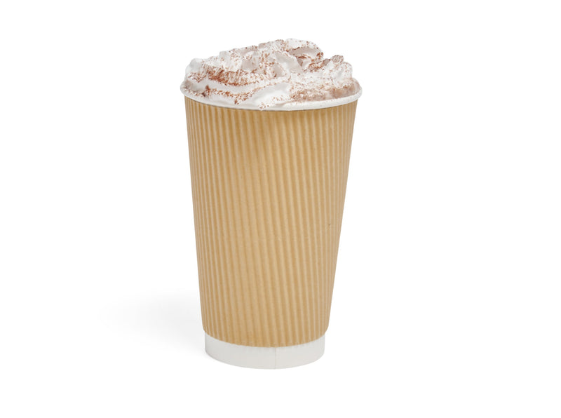 16oz Kraft Ripple Paper Cup - 500pk