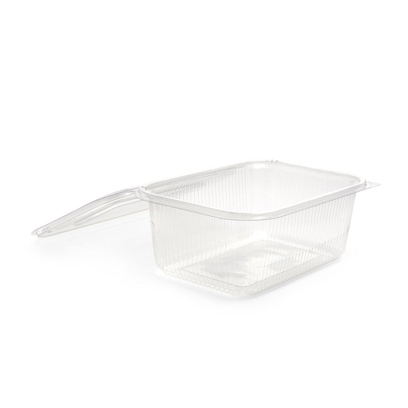 2000ml Rectangular Hinged Lid Salad Container - 200pk