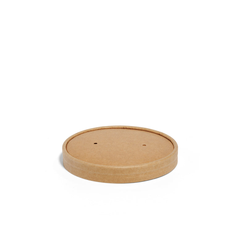 26/32oz Kraft Paper Vented Lids - 500pk