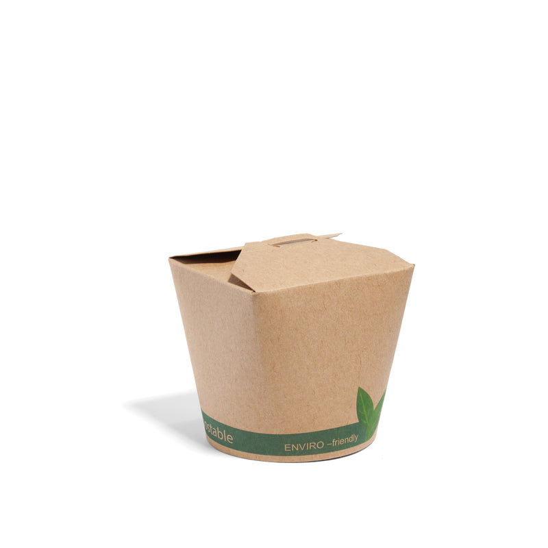 750ml (26oz) Kraft Round Compostable Food Pail - 500pk