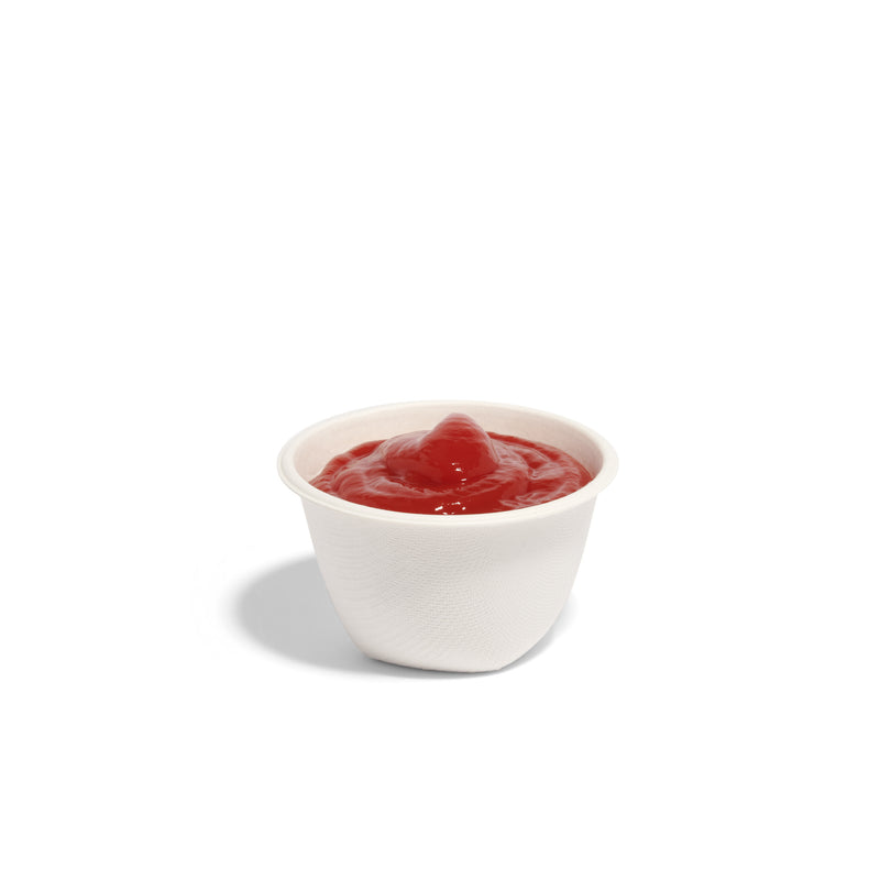 2oz Bagasse Sauce Pot - 2500pk