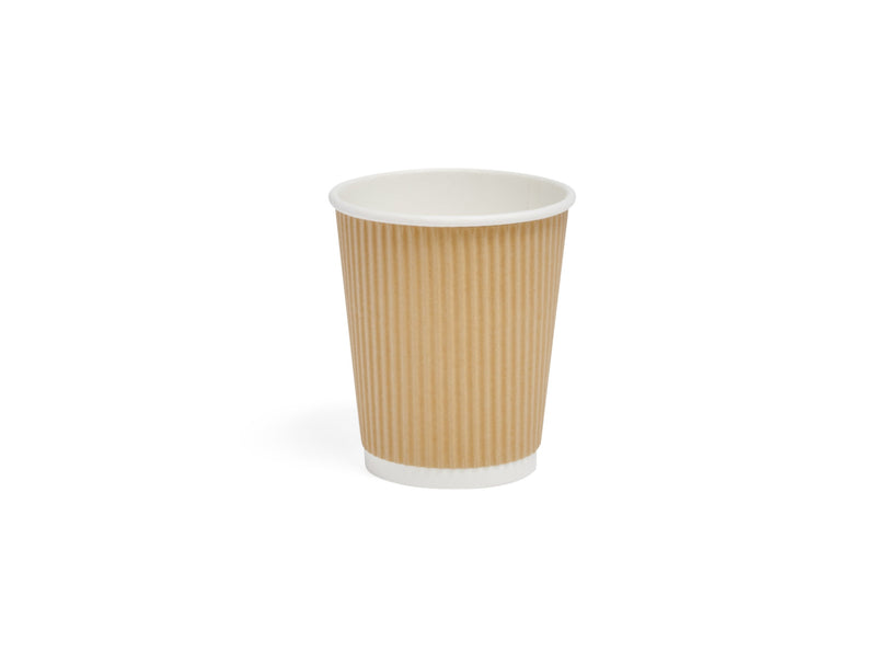 10oz Squat Kraft Ripple Paper Cup - 500pk