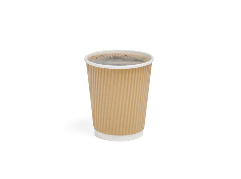 8oz Kraft Ripple Paper Cup - 500pk