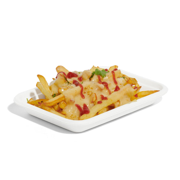 7" Bagasse Chip Tray - 1000pk