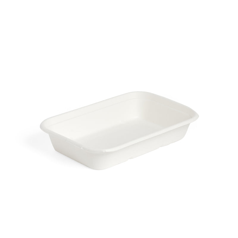 8.5 x 5" Deep Bagasse Tray - 500pk