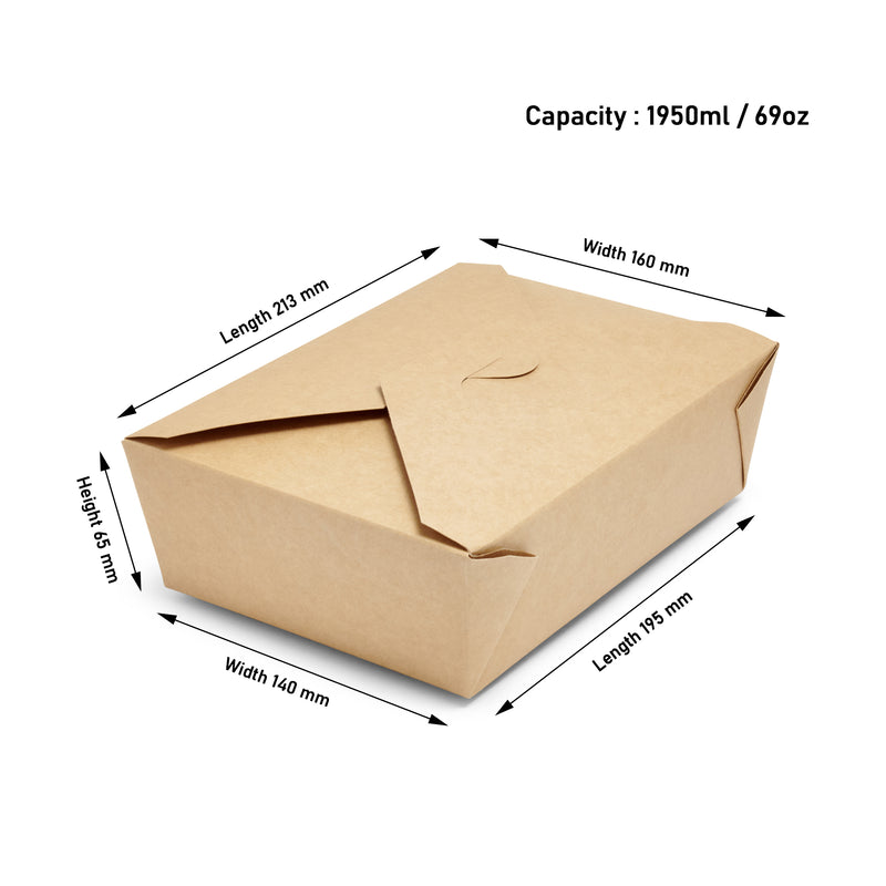 No.3 Leak Proof Kraft Deli Box - 180pk