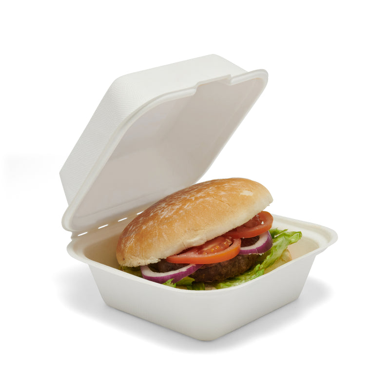 6" Bagasse Burger Box - 500pk