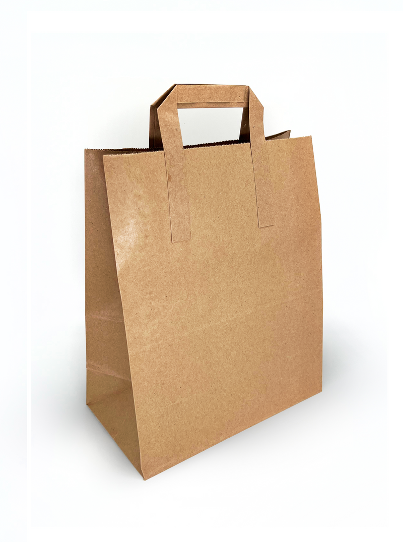 Large Kraft Handled Paper Carrier Bag - 250pk