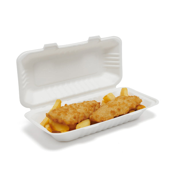 Extra Large Bagasse Fish & Chips Box - 200pk