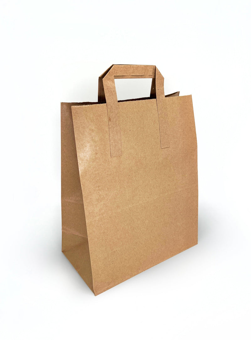 Medium Kraft Handled Paper Carrier Bag - 250pk